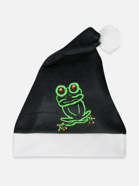 Frosch - Weihnachtsmütze - Schwarz/Weiß