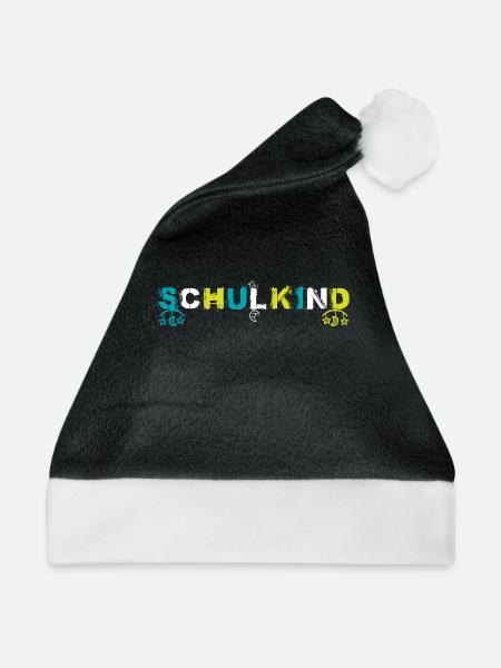 Kita Abgänger Schulkind Einschulung Kindergarten - Weihnachtsmütze - Schwarz/Weiß - Vorne