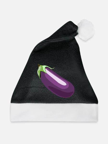 Aubergine - Weihnachtsmütze - Schwarz/Weiß