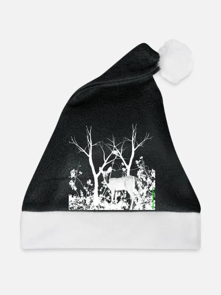 deer - Weihnachtsmütze - Schwarz/Weiß - Vorne