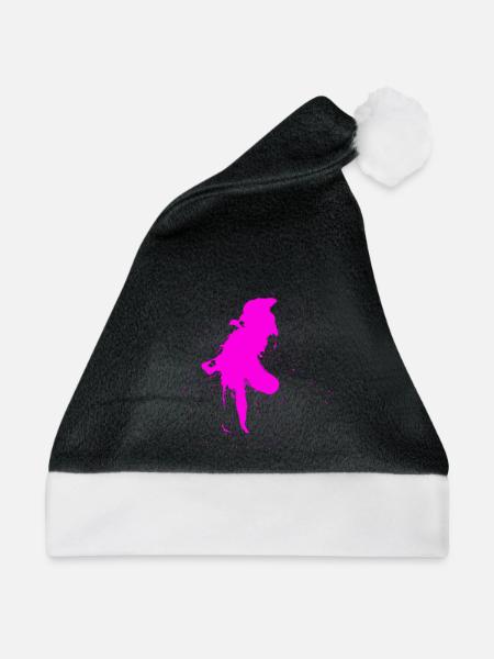 Farbfleck - Weihnachtsmütze - Schwarz/Weiß