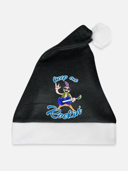 Rock 'n' Roll - Weihnachtsmütze - Schwarz/Weiß - Vorne