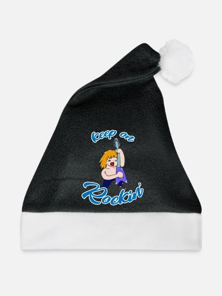 Rock 'n' Roll - Weihnachtsmütze - Schwarz/Weiß - Vorne