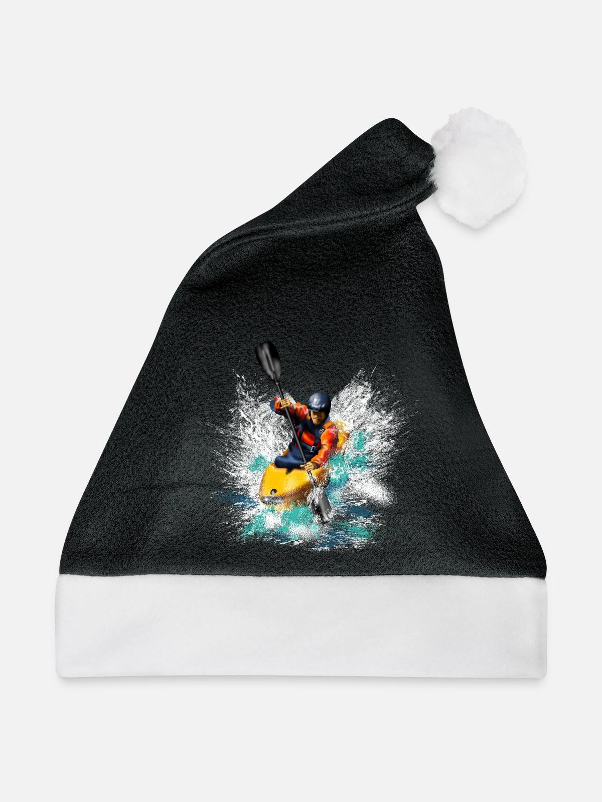 Kayaking - Weihnachtsmütze - Schwarz/Weiß - Vorne