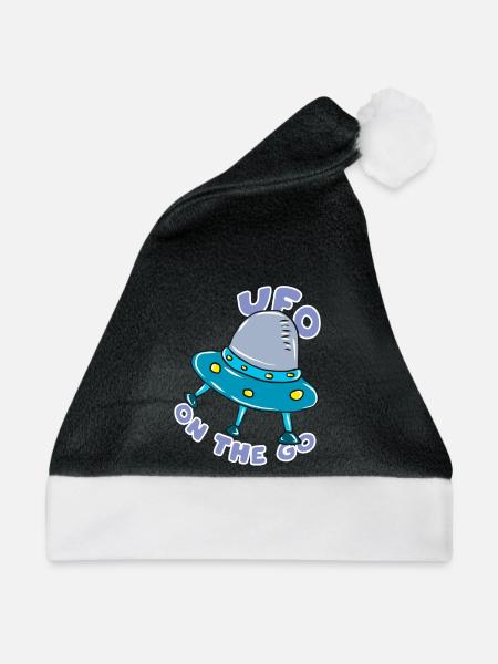 Ufo - Weihnachtsmütze - Schwarz/Weiß - Vorne
