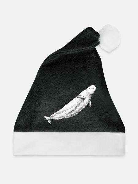 Beluga - Weihnachtsmütze - Schwarz/Weiß - Vorne