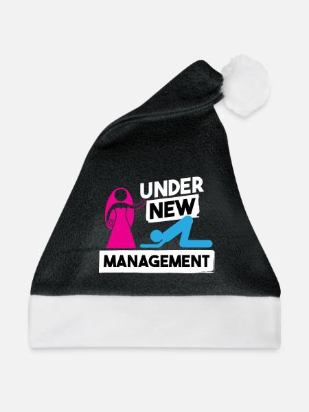 Junggeselle Junggesellin Hochzeitsfeier Party - Weihnachtsmütze - Schwarz/Weiß - Vorne
