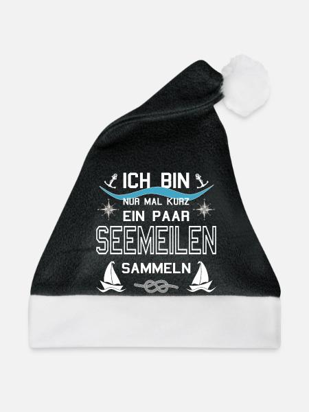 Seemeilen sammeln - Weihnachtsmütze - Schwarz/Weiß - Vorne