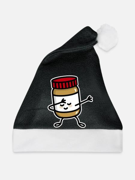 Dab Dabbing peanut butter jar - Weihnachtsmütze - Schwarz/Weiß