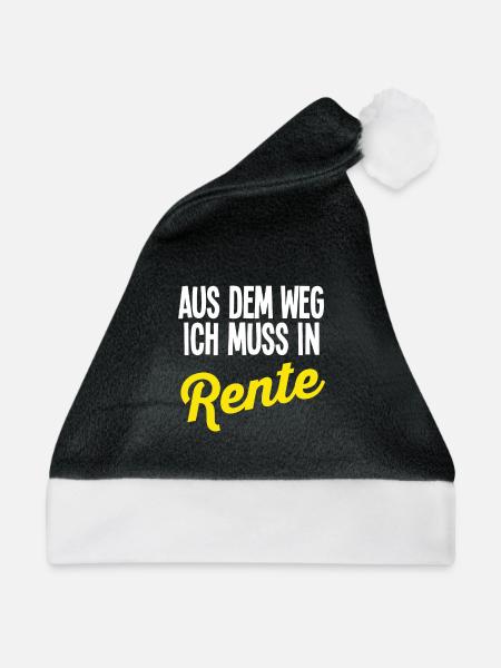 Rente Rentner - Weihnachtsmütze - Schwarz/Weiß