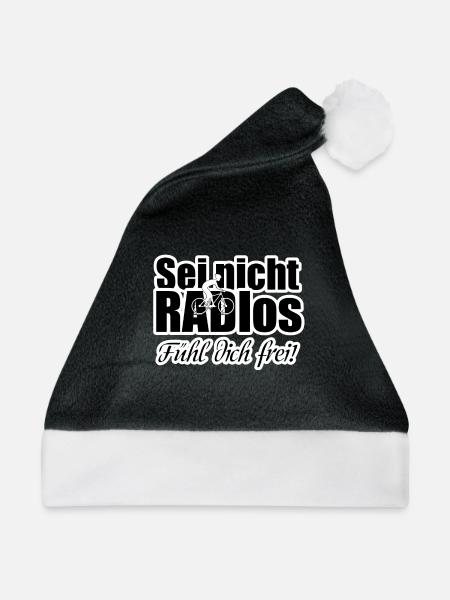 Rad Radfahrer Fahrrad Sport Sprüche - Weihnachtsmütze - Schwarz/Weiß