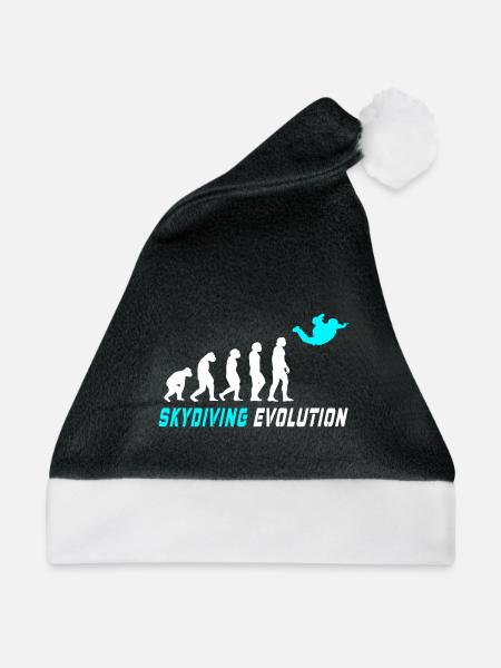 Fallschirm Evolution Design / Geschenkidee - Weihnachtsmütze - Schwarz/Weiß