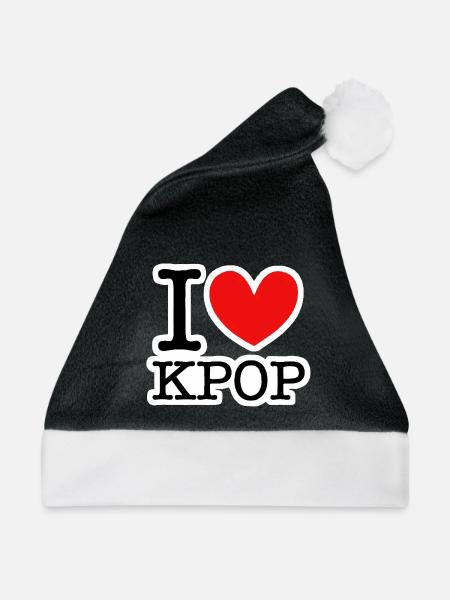 Kpop - Weihnachtsmütze - Schwarz/Weiß