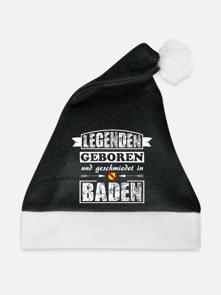 Badner Legenden - Weihnachtsmütze - Schwarz/Weiß - Vorne