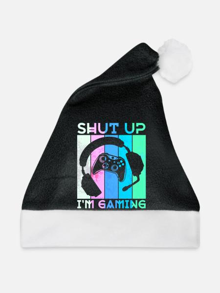 Gamer Headset Controller Statement Zocker - Weihnachtsmütze - Schwarz/Weiß