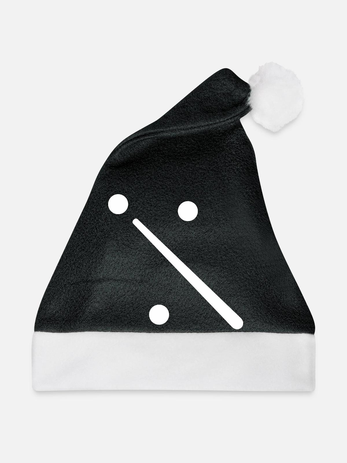 Billard Billardspiel - Weihnachtsmütze - Schwarz/Weiß - Vorne