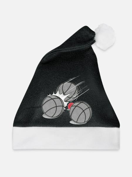 Boulekugeln mit Schweinchen Schiesserkugeln Boule - Weihnachtsmütze - Schwarz/Weiß
