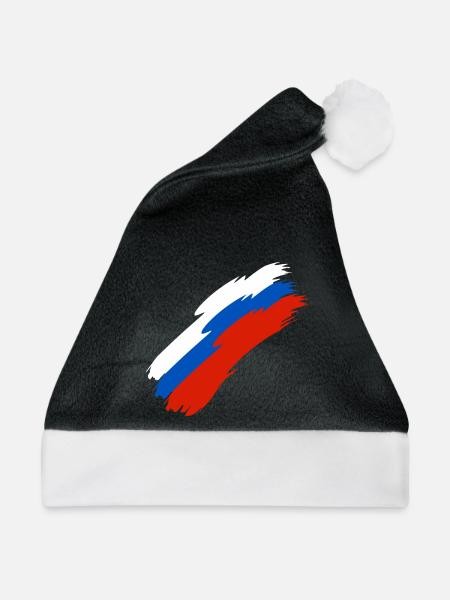 Russland Fahne Farben - Weihnachtsmütze - Schwarz/Weiß