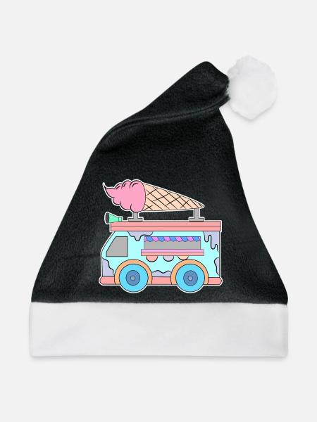 Kids Eiscreme - Weihnachtsmütze - Schwarz/Weiß