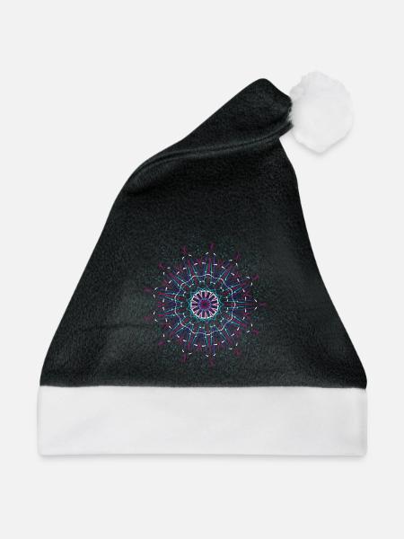 Mandala - Weihnachtsmütze - Schwarz/Weiß