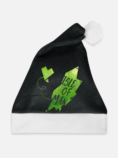 Isle of Man - Weihnachtsmütze - Schwarz/Weiß