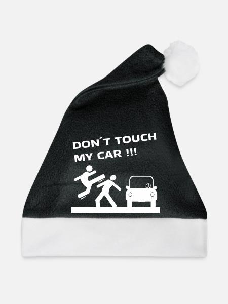 Auto CAR DON'T TOUCH MY CAR - Weihnachtsmütze - Schwarz/Weiß - Vorne