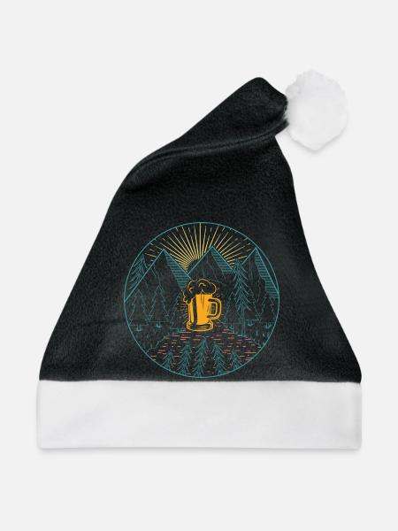 Berge Bier Wandern Bergsteigen - Weihnachtsmütze - Schwarz/Weiß