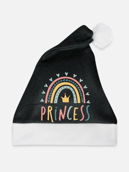 princess - rainbow - Weihnachtsmütze - Schwarz/Weiß