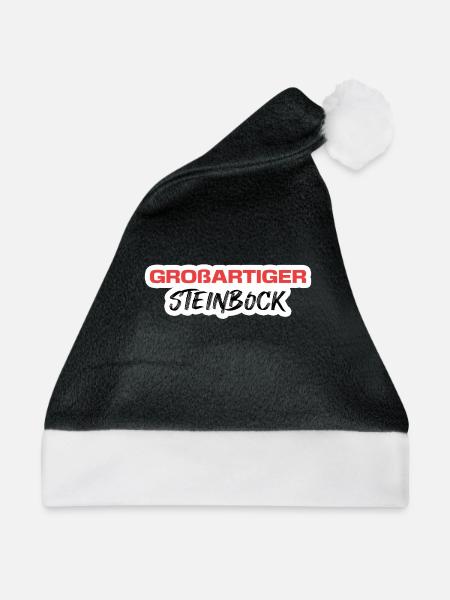 Steinbock Statement Tierkreiszeichen Esoterik - Weihnachtsmütze - Schwarz/Weiß - Vorne