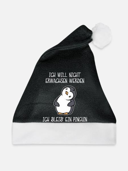 Zoo Süß Tier Pinguin Statement Seevogel - Weihnachtsmütze - Schwarz/Weiß