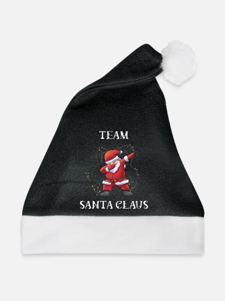Team Weihnachtsmann - Weihnachtsmütze - Schwarz/Weiß
