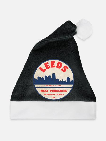 Leeds West Yorkshire Emblem - Weihnachtsmütze - Schwarz/Weiß