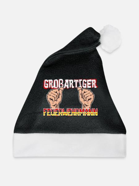 Feuerwehrmann Lebensretter Feuerwehr Statement - Weihnachtsmütze - Schwarz/Weiß
