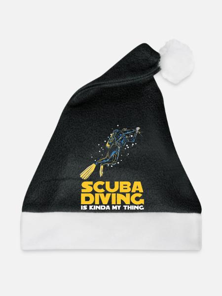 Scuba Diver Tauchlehrer Design - Weihnachtsmütze - Schwarz/Weiß