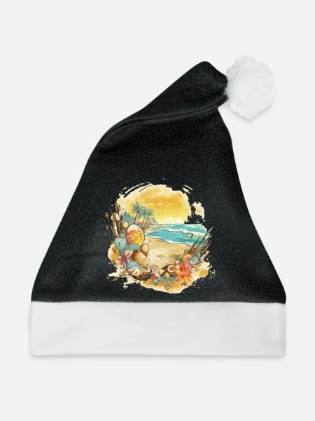 Strandtraum - Weihnachtsmütze - Schwarz/Weiß