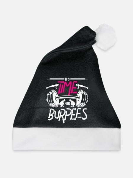 Ist Zeit für Burpees Design - Weihnachtsmütze - Schwarz/Weiß