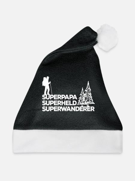 Bergwanderung Wandern Statement Wanderer Klettern - Weihnachtsmütze - Schwarz/Weiß - Vorne