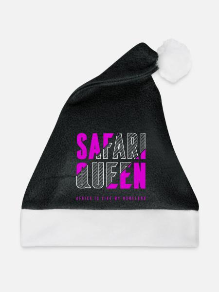 Safari Königin - Weihnachtsmütze - Schwarz/Weiß