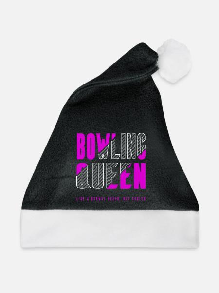 Bowling Königin - Weihnachtsmütze - Schwarz/Weiß - Vorne