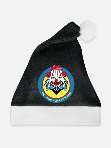 Clown Design - Weihnachtsmütze - Schwarz/Weiß