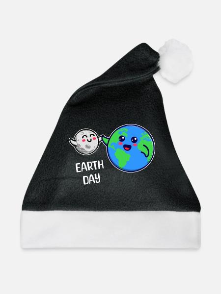 Mutter Erde Umwelt Umweltfreundlich Statement - Weihnachtsmütze - Schwarz/Weiß - Vorne