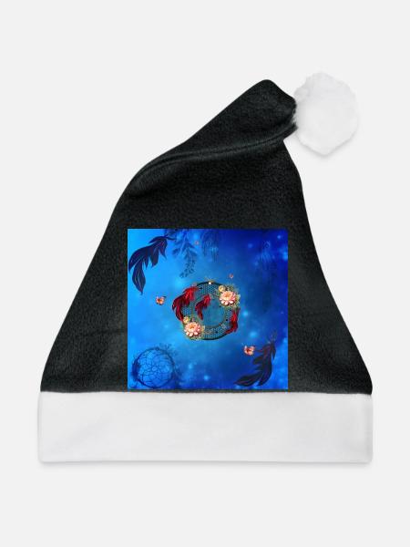 Wunderbare Traumfänger und Schmetterlinge. - Weihnachtsmütze - Schwarz/Weiß