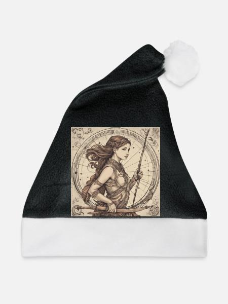Zodiac Sagittarius - Weihnachtsmütze - Schwarz/Weiß