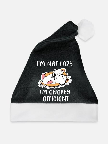Haustiere Tiere Hamster Lieblingstier Statement - Weihnachtsmütze - Schwarz/Weiß - Vorne
