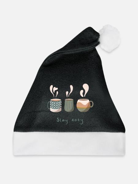 Cozy hot drinks - Weihnachtsmütze - Schwarz/Weiß