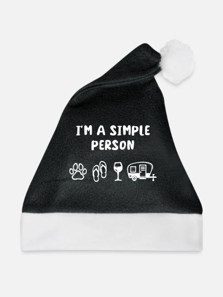 Wohnmobil Statement Camping Wanderer Camper - Weihnachtsmütze - Schwarz/Weiß
