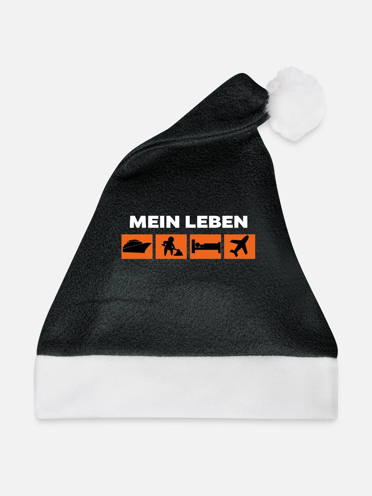 Workaholic Job Statement Karriere Arbeiter - Weihnachtsmütze - Schwarz/Weiß - Vorne