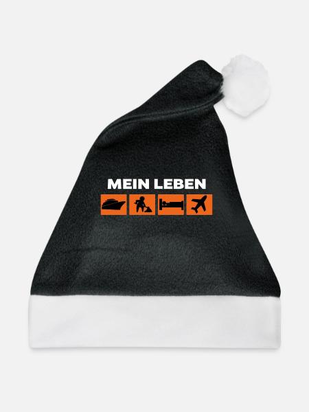 Workaholic Job Statement Karriere Arbeiter - Weihnachtsmütze - Schwarz/Weiß - Vorne