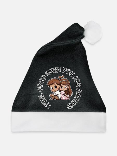 Kuschelduo Paarliebe - Weihnachtsmütze - Schwarz/Weiß