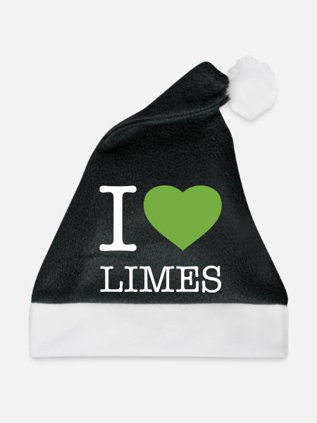 I LOVE LIMES - Weihnachtsmütze - Schwarz/Weiß - Vorne